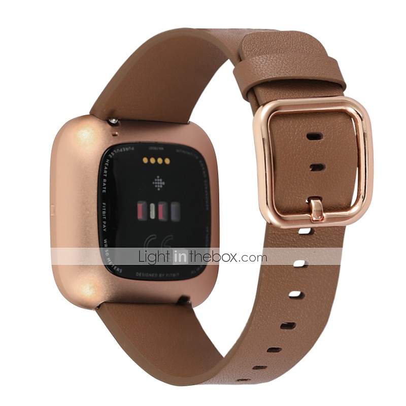 צפו בנד ל פיטביט Versa 2 / Versa Lite / Versa SE / Versa עור אמיתי תַחֲלִיף רצועה שחרור מהיר מתכוונן צמיד 2025 - $18.99 –P4
