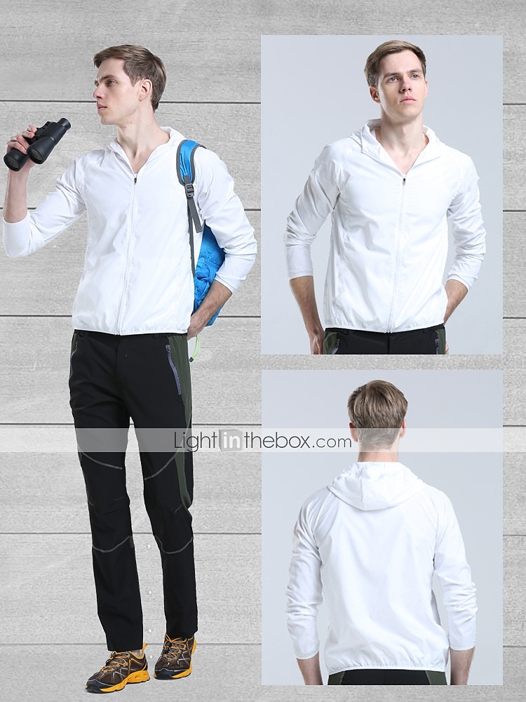Męskie Damskie Větrovka Pláštěnka Kurtka Running Skin Pełny zameczek Długi rękaw Odzież wierzchnia Athleisure Jesień Nylon Pakowalne Ochrona przeciwsłoneczna UV Odporność na wiatr Szybkie wysychanie 2025 - $12.99 –P5