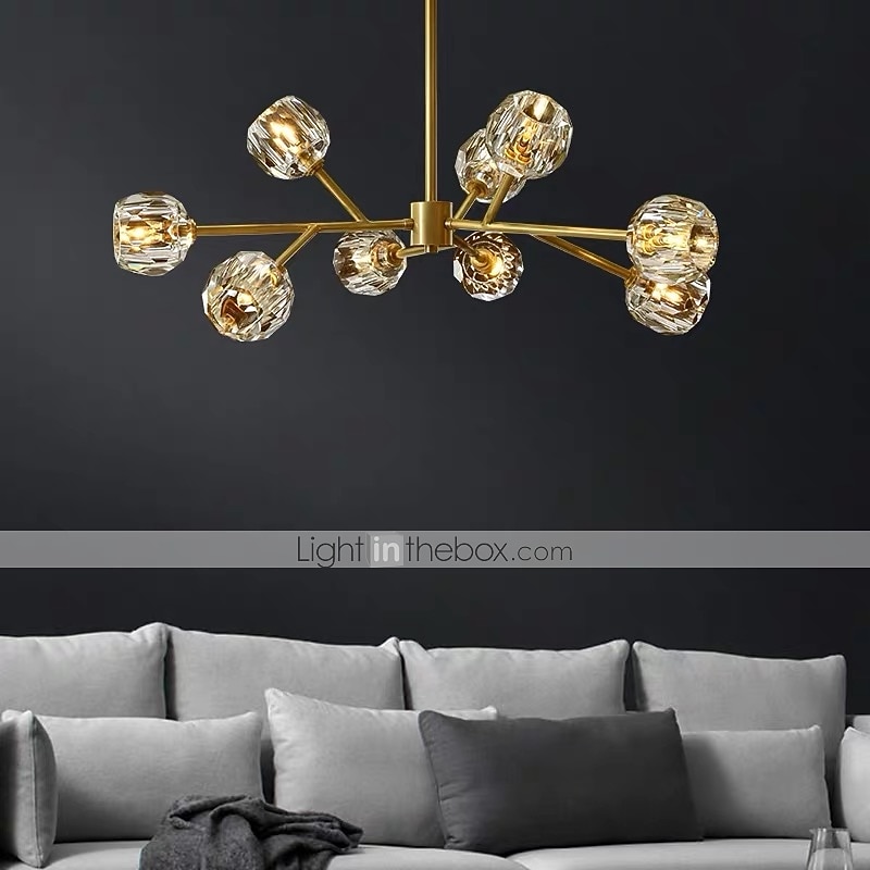 Lampadario di lusso a 9 teste da 80 cm in oro con lampadario di lusso realizzato in ottone di rame di alta qualità, moda moderna 110-120 v 220-240 v del 2025 a $601.99 –P5