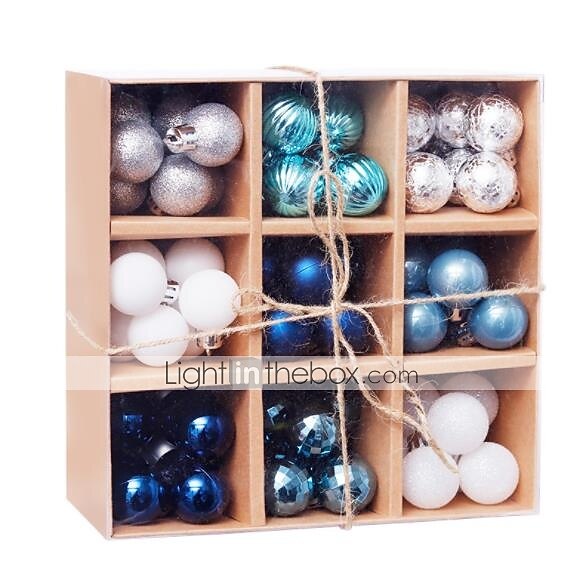 99 globuri de Crăciun, ornamente de Crăciun de 3 cm, decorațiuni suspendate rezistente la spargere pentru brad de Crăciun, sărbători, petreceri și cadouri 2025 - $35.99 –P4