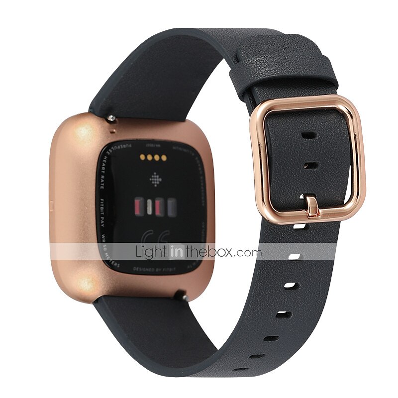 צפו בנד ל פיטביט Versa 2 / Versa Lite / Versa SE / Versa עור אמיתי תַחֲלִיף רצועה שחרור מהיר מתכוונן צמיד 2025 - $18.99 –P8