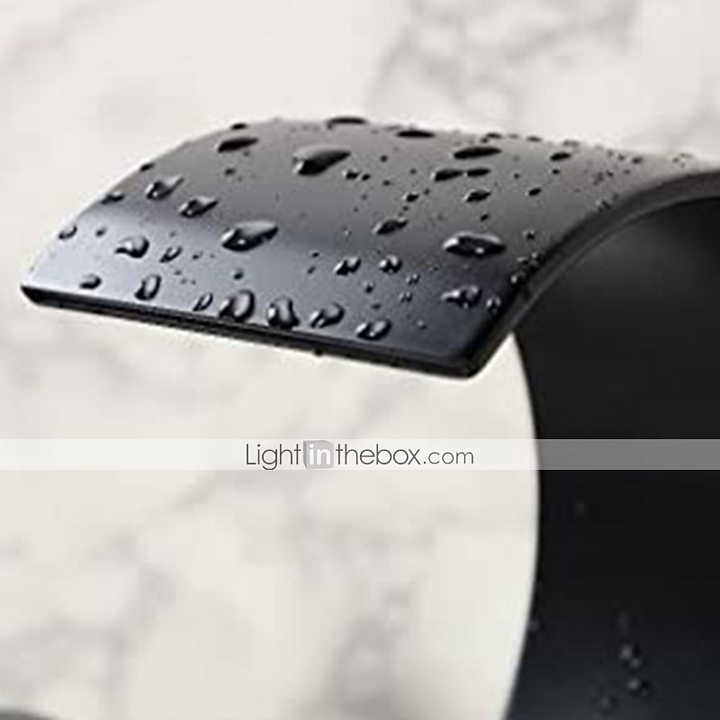 Rubinetto per vasca da bagno, ottone moderno in stile moderno, bronzo lucidato a olio, vasca romana, valvola in ceramica, rubinetti miscelatori per vasca da bagno con cascata con interruttore caldo e del 2025 a $299.69 –P2