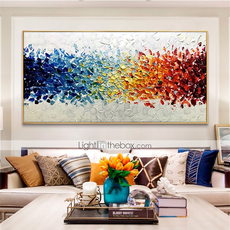 Oil Painting Hand Painted Horizontal Panoramic Abstract Still Life Modern Rolled Canvas (No Frame) 2025 - $83.99 –P5