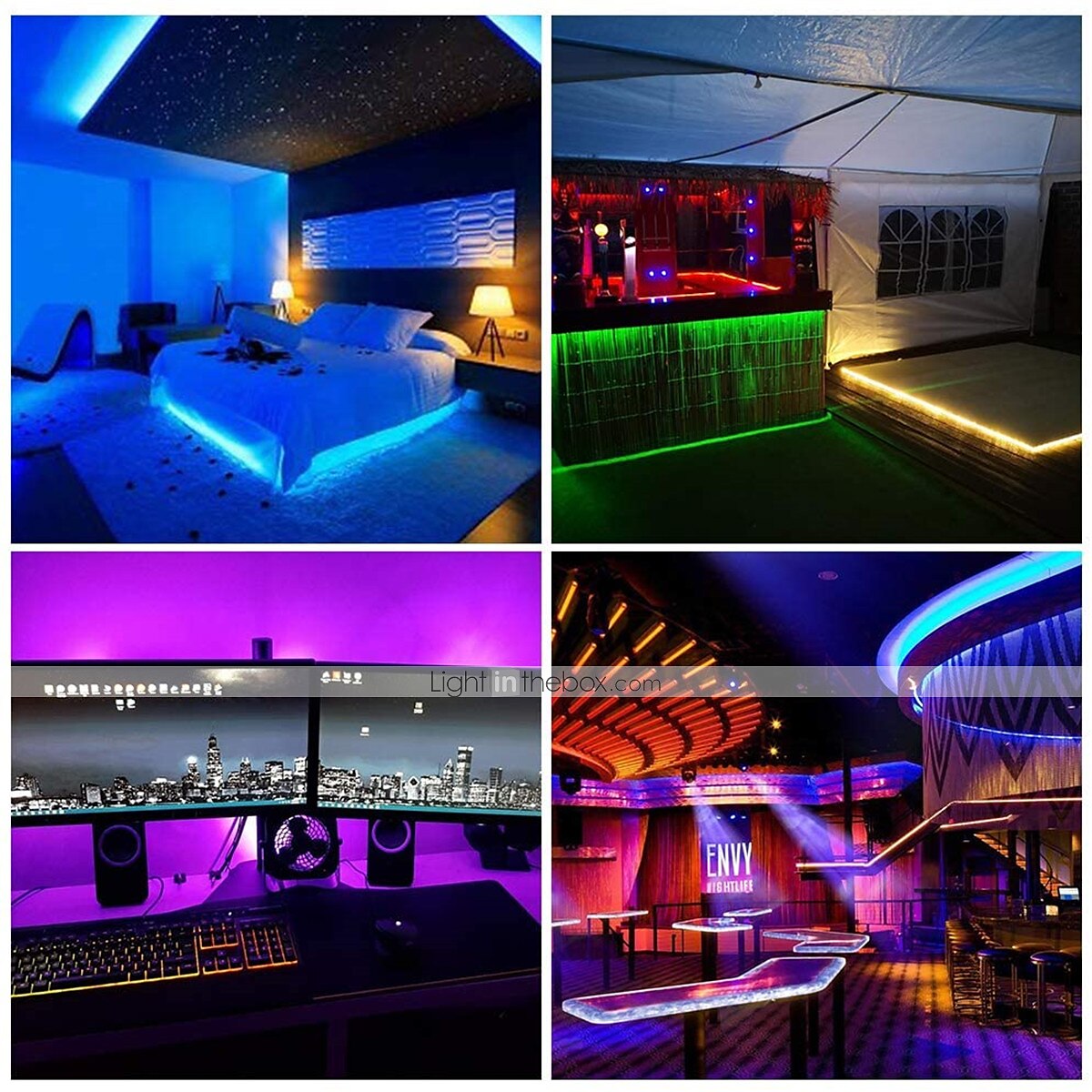 rgbic stripe lys 5m 10m led lys stripe 150-300 lysdioder 16 millioner drømme farge skiftende hjem utendørs dekorasjon vanntett jul 2025 - $30.99 –P9