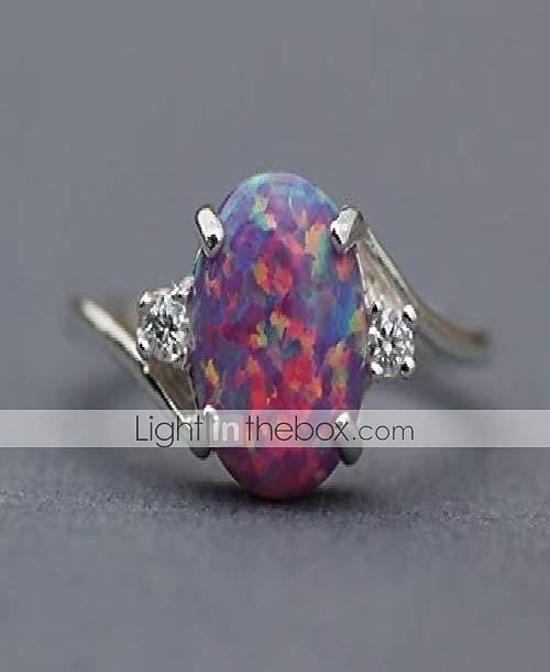 anelli da donna in argento sterling taglio ovale opale di fuoco gioielli squisiti regali di proposta di compleanno anelli per feste di fidanzamento sposa vestito per stupire 2025 del 2025 a $11.99 –P5