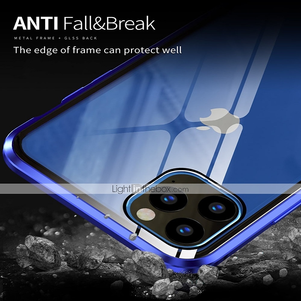 Magnetic Metal Frame Tempered Glass Case for iPhone 16e 16 15 Pro Max Plus 14 13 12 11 Pro Max Mini X XR XS Max 8 7 Plus – Full Body Clear Cover Shockproof Anti-Fall Design 2025 - $17.99 –P5