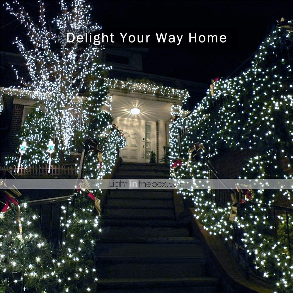 2025年 LED ソーラー屋外ストリングライト、防水 12m 100LED&amp;クリスマスガーデン用 7m 50LED ストリングライト&amp; パーティー  コレクション – $15.49 –P10