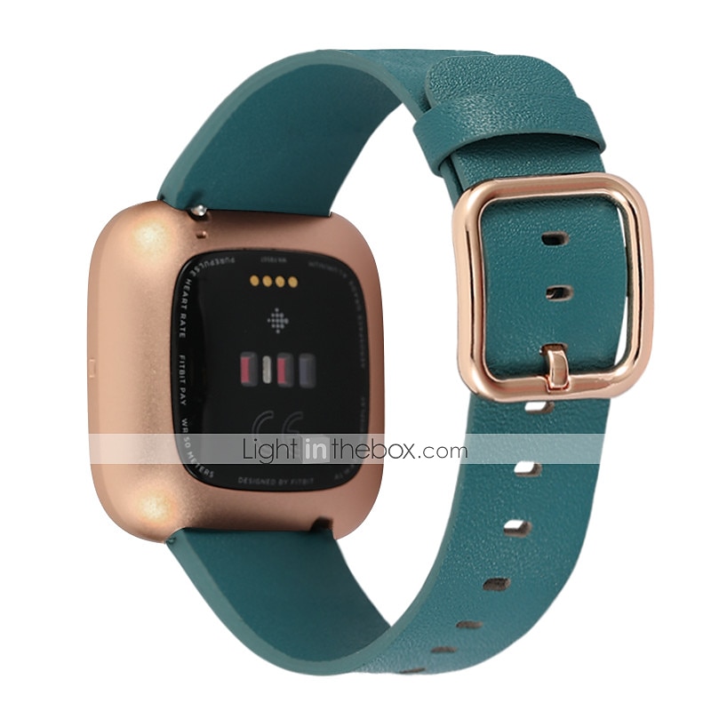 צפו בנד ל פיטביט Versa 2 / Versa Lite / Versa SE / Versa עור אמיתי תַחֲלִיף רצועה שחרור מהיר מתכוונן צמיד 2025 - $18.99 –P6