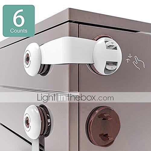 Refrigerators Lock, Child Proof Adhesive Fridge Freezer Lock for Door,  Cabinet Locks Child Safety Latches for Toddler Kids, No Drill 