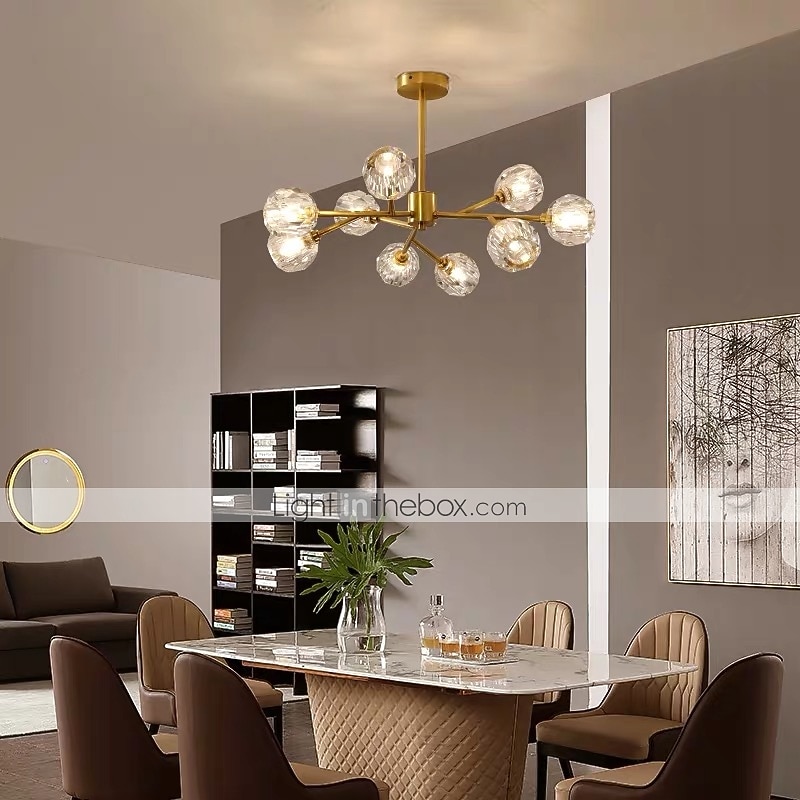 Lampadario di lusso a 9 teste da 80 cm in oro con lampadario di lusso realizzato in ottone di rame di alta qualità, moda moderna 110-120 v 220-240 v del 2025 a $601.99 –P1