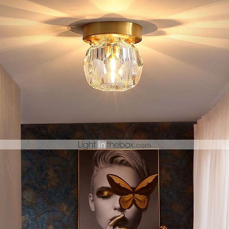 11 cm Unterputz Deckenleuchte Gold Kristall Metall Messing modern 110-120V 220-240V 2026 - $122.99 –P3