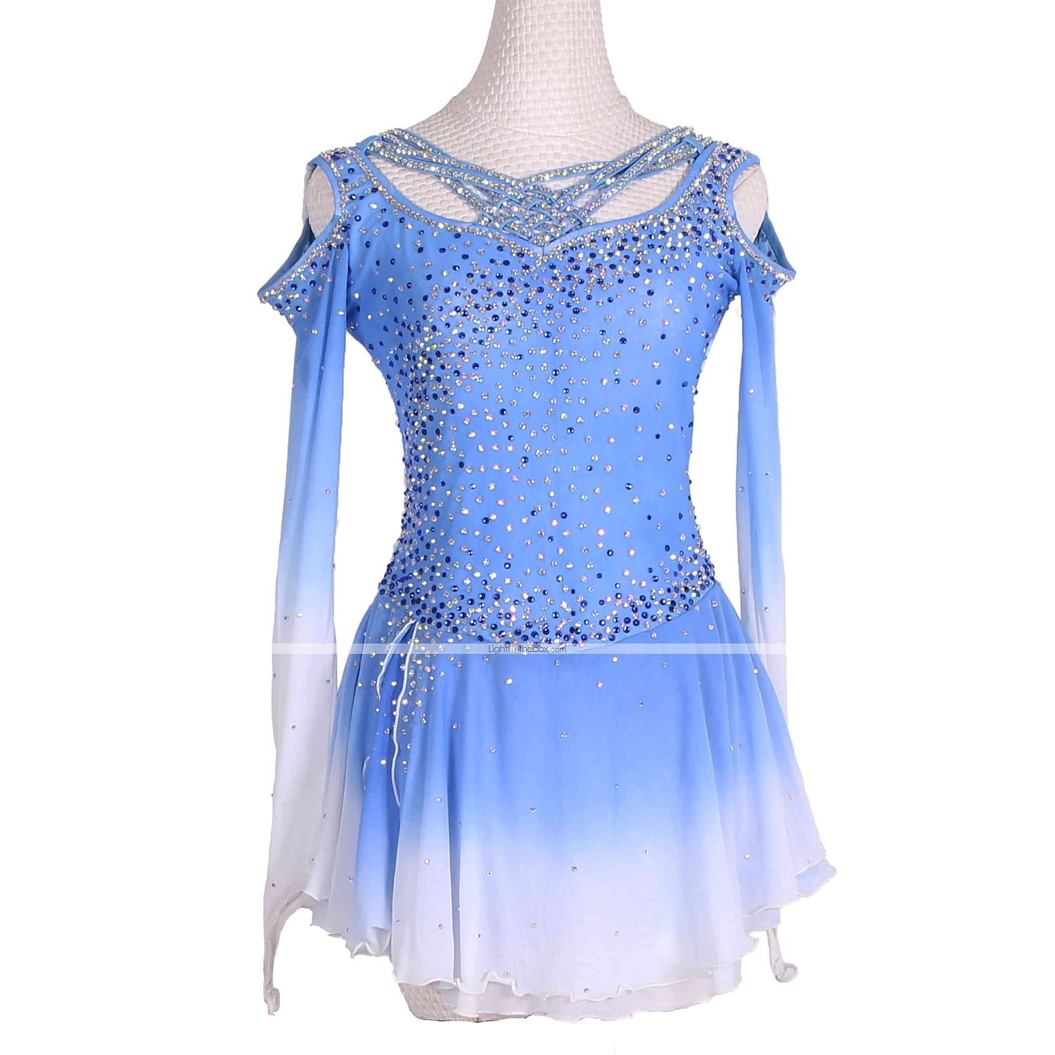 Kunstschaatsjurk Dames Voor meisjes Schaatsen Jurken Outfits Zwart Wit Roze Lapwerk Asymetrische zoom Netstof Spandex Hoge Elasticiteit Opleiding Oefenen Wedstrijd Kunstschaatskleding Kristal 2026 - $168.99 –P1
