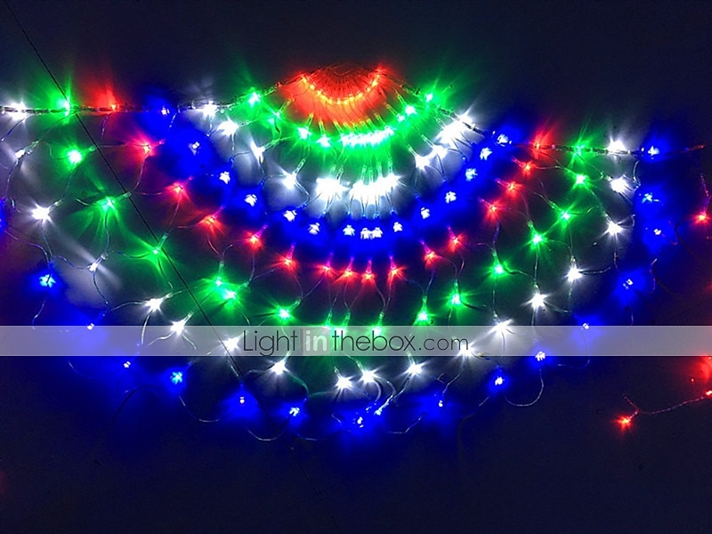 3,5 m 3xpeacock mesh nett ledet strengelys jul nyttårsdekor fleksibel nettstreng fargerik belysning for uteplass plen tre dekor lampe høytidslys AC110V 220V vanntett 2025 - $56.99 –P2