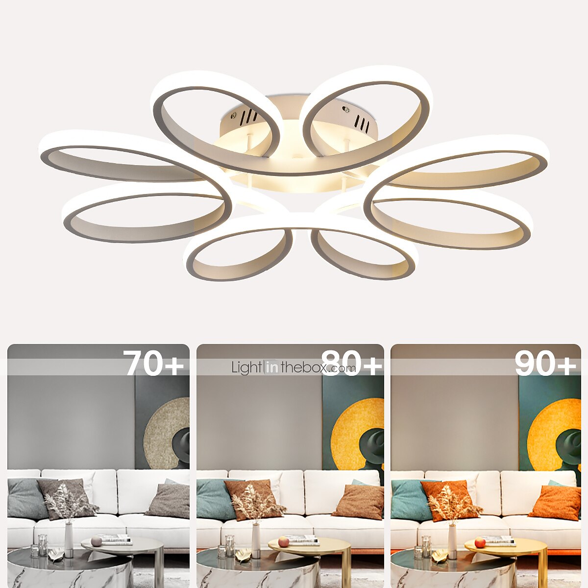 LED-Deckenleuchte 8 Köpfe 6 Köpfe modernes Blumendesign Metall Silikagel linear lackierte Oberflächen 65cm 110-120v 220-240v 2025 - $135.99 –P2