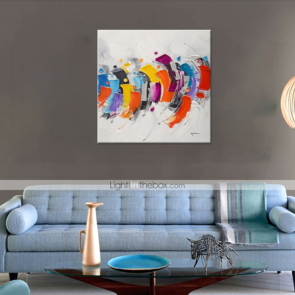 Oil Painting Hand Painted Square Abstract Modern Rolled Canvas (No Frame) 2026 - $74.99 –P2