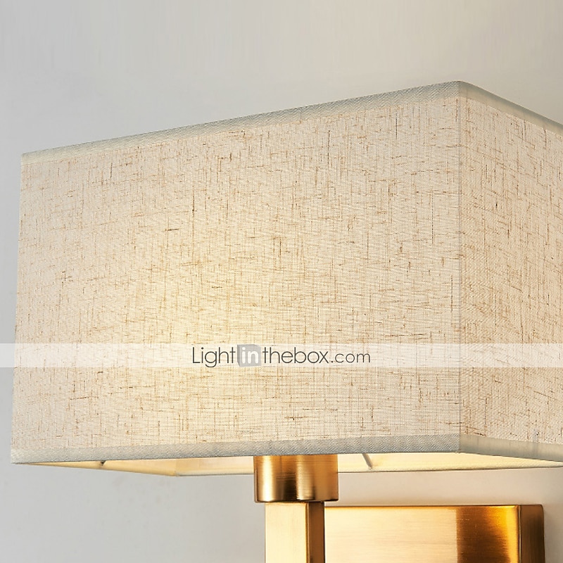 led-seinävalaisin moderni kangasvarjostin kaksoisvarsi seinävalaisimet yöpöydän seinävalaisimet metallilamppu 110-240v 2025 - $82.99 –P7