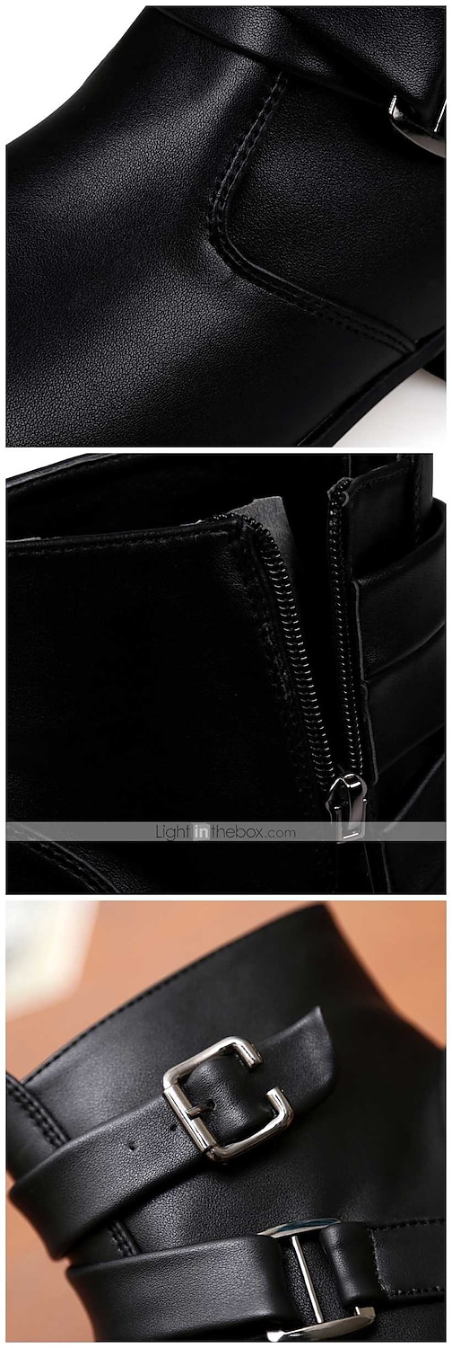 Botines con hebilla blanca para hombre: zapatos de piel sintética elegantes y con estilo para eventos formales, fiestas y cosplay. 2025 - $59.99 –P1