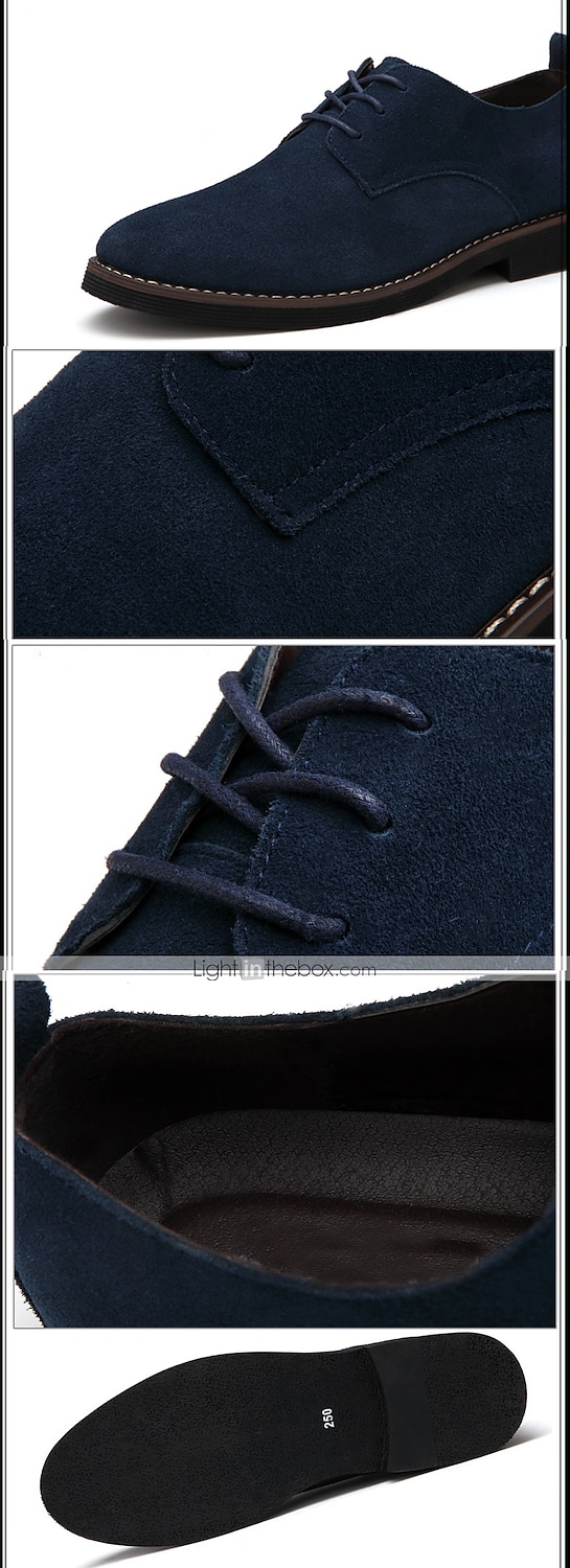 chaussures oxford en similicuir bleu marine pour hommes - chaussures formelles classiques à lacets avec semelle confortable pour les occasions professionnelles et décontractées de 2025 ? $54.99 –P2