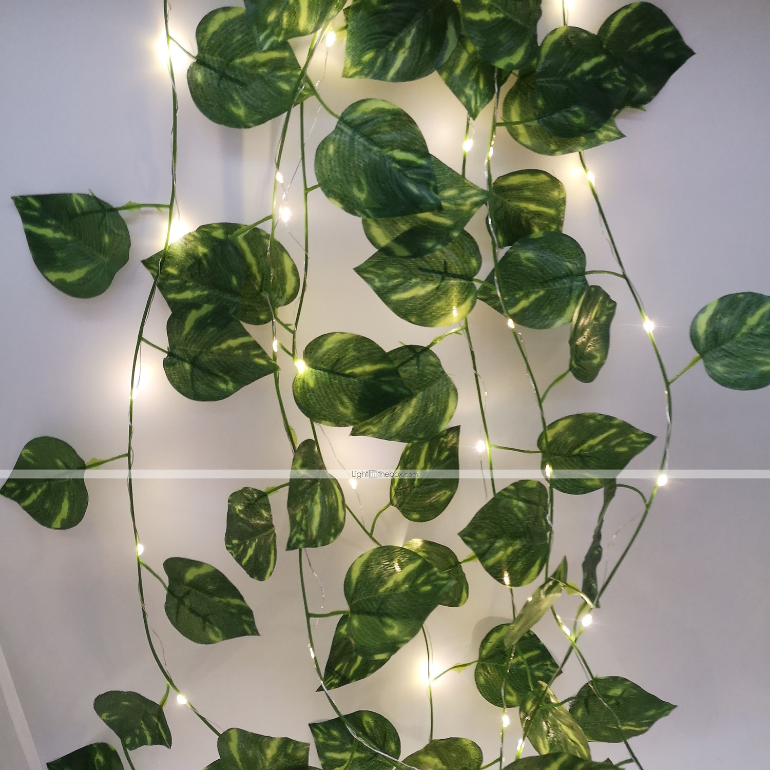 элегантный свадебный прием вечеринка зеленые листья винограда плющ гирлянда огни наружное свадебное украшение 2.3м 30 светодиодов светодиодные гирлянды для патио сад семейная вечеринка свадебное 2026 - $11.49 –P4