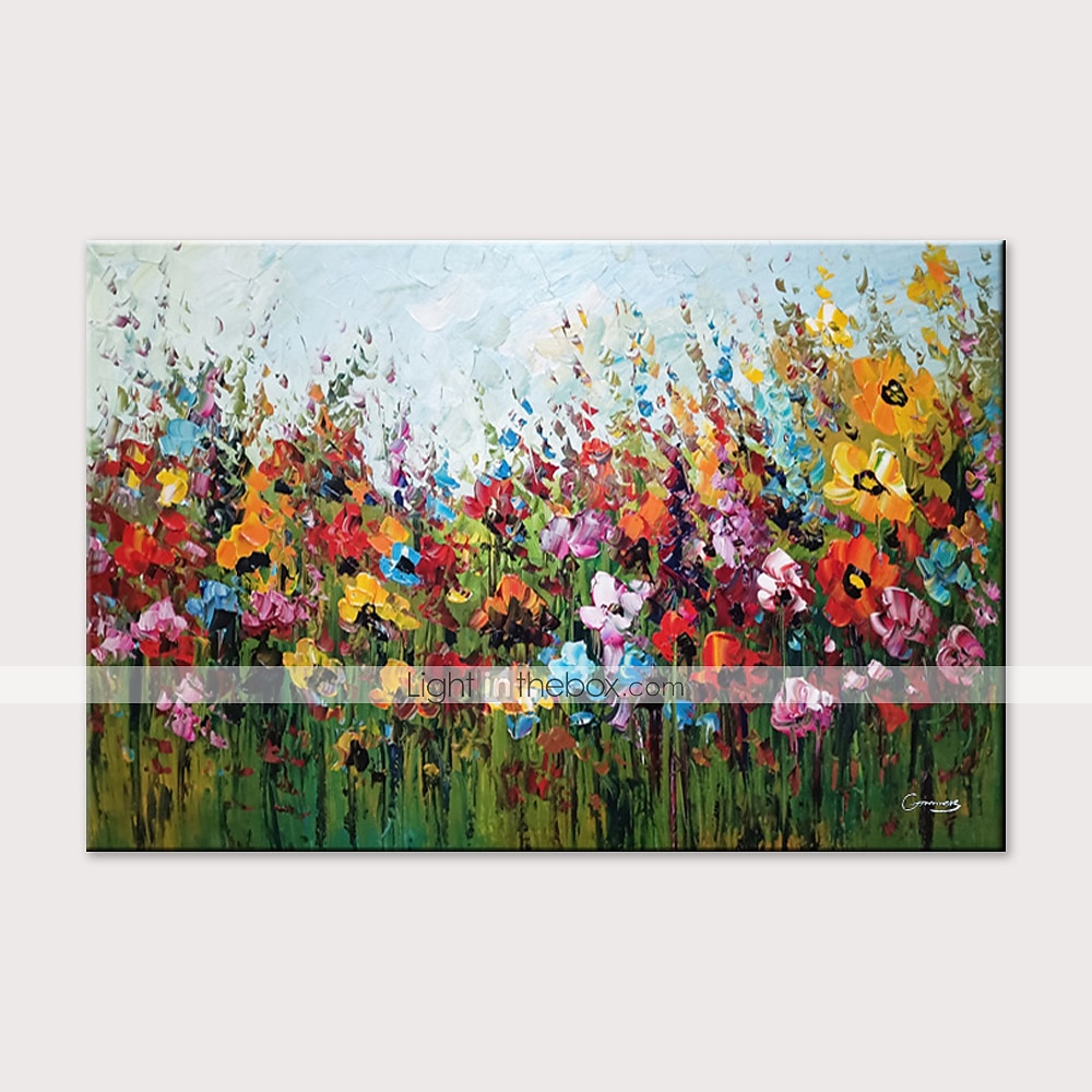 Large Size Oil Painting 100% Handmade Hand Painted Wall Art On Canvas  Horizontal Abstract Colorful Floral Landscape Home Decoration Decor Rolled  Canvas No Frame Unstretched 2024 - $81.99