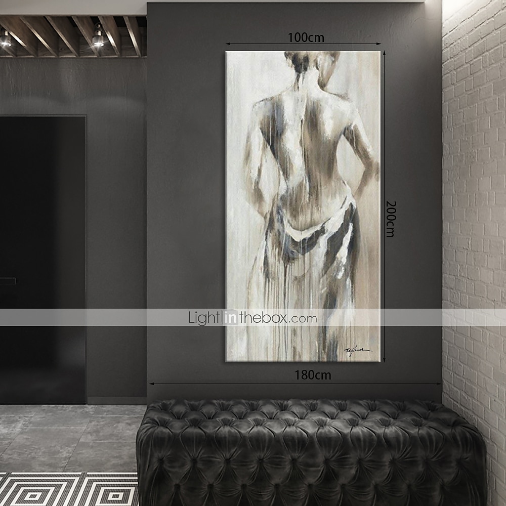 Oil Painting Hand Painted Vertical Abstract People Modern Rolled Canvas (No Frame) 2025 - $65.99 –P9