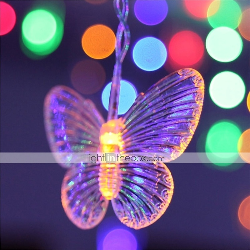 elegante Hochzeitsempfangsparty 3,5 m LED-Lichterkette in Schmetterlingsform 96 LED-Eiszapfen-Lichtervorhang Weihnachtshochzeit Feiertagsschlafzimmer-Dekorationslampe 110 V 220 V EU-Stecker US-Stecker 2025 - $25.99 –P9