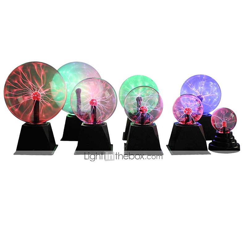 Magic Glass Plasma Ball Sphere, Tradeopia Led Skull Table Lamp