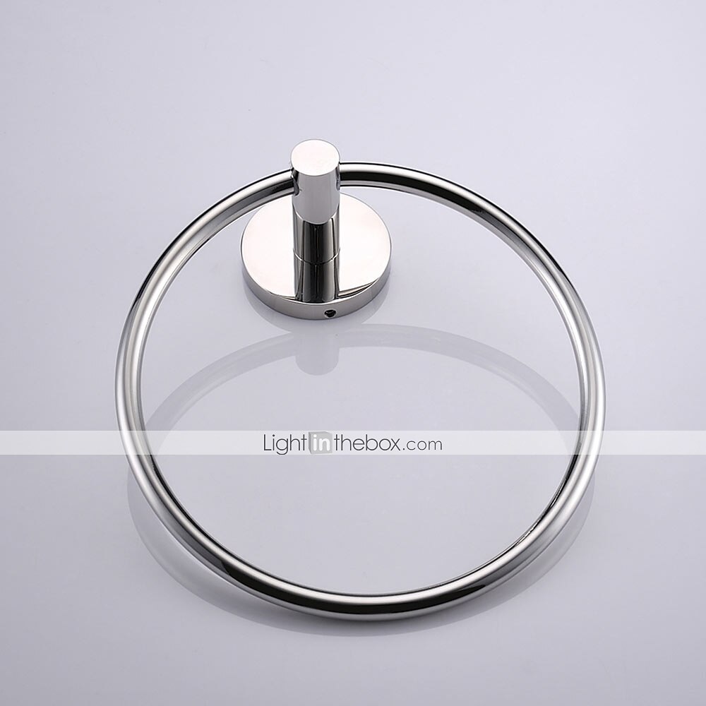 badkamer hardware accessoire handdoek ring/toiletrolhouder/mantel haak/zeepschaal en handdoek houder roestvrij staal wandmontage zilver 2025 - $33.99 –P15
