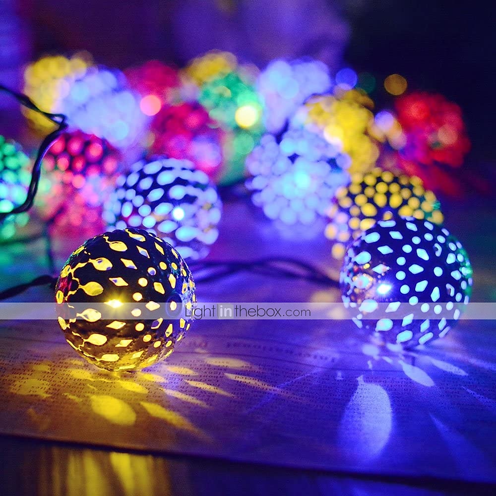 Eleganckie wesele przyjęcie ramadan eid marokańskie metalowe lampki sznurkowe zasilane przez usb lub baterię aa - 10-50 diod led wodoodporny zewnętrzny ogród wystrój domu 2026 - $9.49 –P1