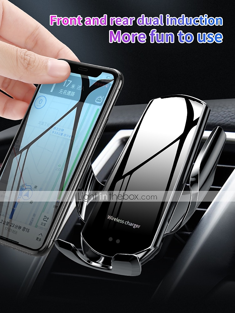 Q6 Wireless Car Charger Fast Charging Auto-Clamping Car Phone Holder Mount Car Air Vent Holder Compatible with iPhone 14/13/12/12ProMax/XS/XR/X/8/8 Samsung S22/S21 LG Huawei Google Pixel 2026 - $29.99 –P3