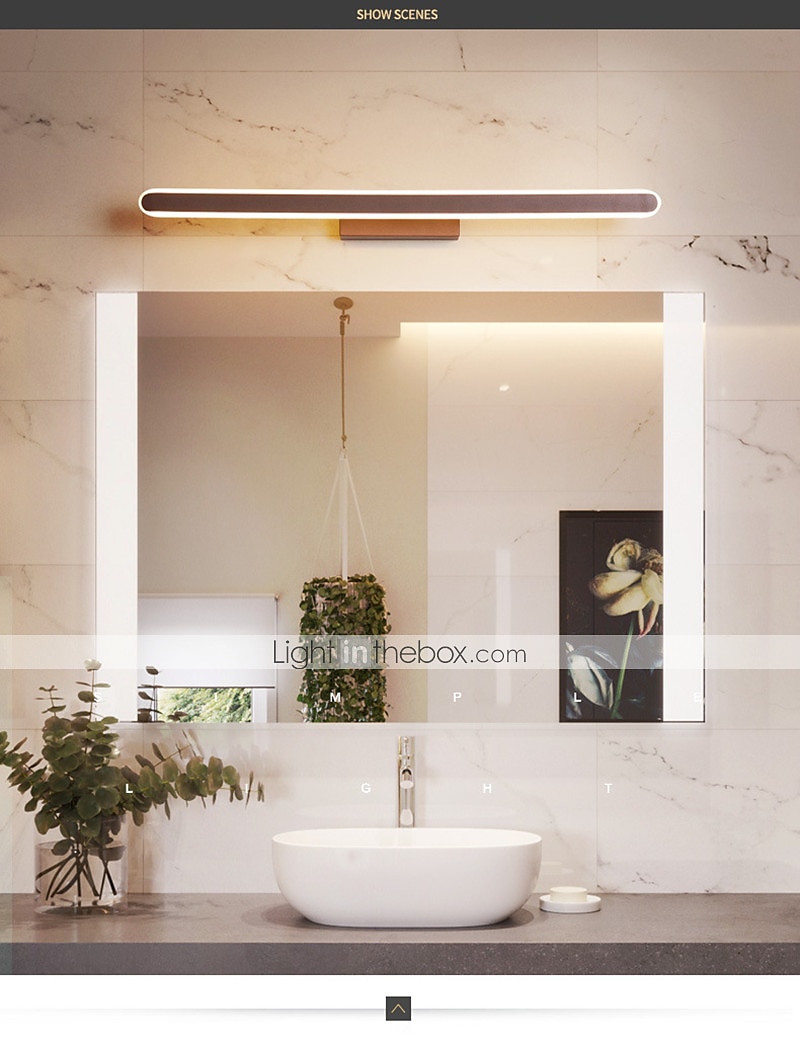 80 cm Led Mirror Lamp Bathroom Bathroom Mirror Lamp Modern Simple Aluminum Lamp Dance Dressing Room Lamp Background Wall Lamp 2025 - $116.99 –P10
