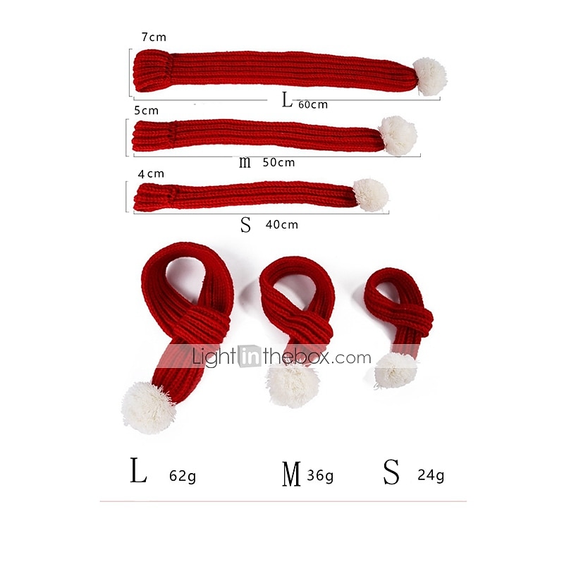 Dog Christmas Dog Scarf Cartoon Winter Dog Clothes Puppy Clothes Dog Outfits Green Gray Red Costume for Girl and Boy Dog Plush Fabric S M L, Christmas Gift for Dogs 2025 - $17.99 –P11