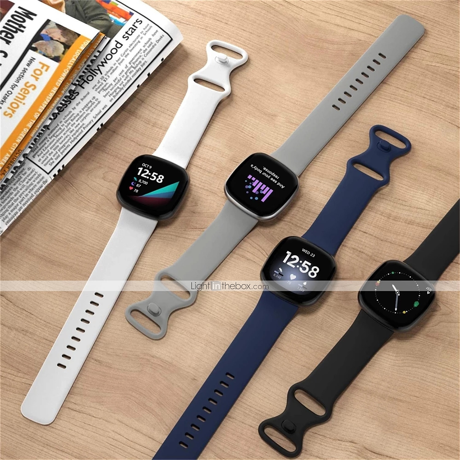 2 csomag Smart Watch Band Kompatibilis valamivel FitBit Versa 4 Sense 2 Versa 3 Sense Puha szilikon Okos óra Szíj Vízálló Állítható Légáteresztő Sportszíj Csere Karszalag 2025 - $10.99 –P2