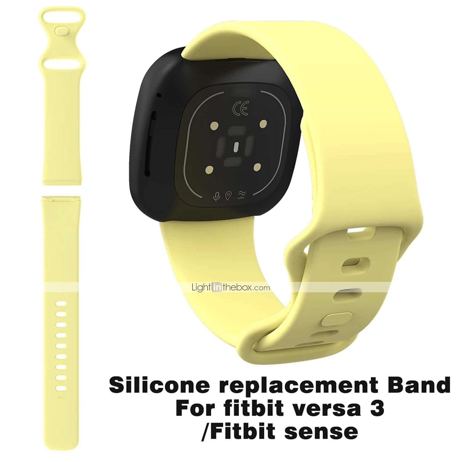 Smart Watch Band Compatible with Fitbit Versa 3 Sense Silicone Smartwatch Strap Elastic Breathable Sport Band Replacement  Wristband 2026 - $11.99 –P6