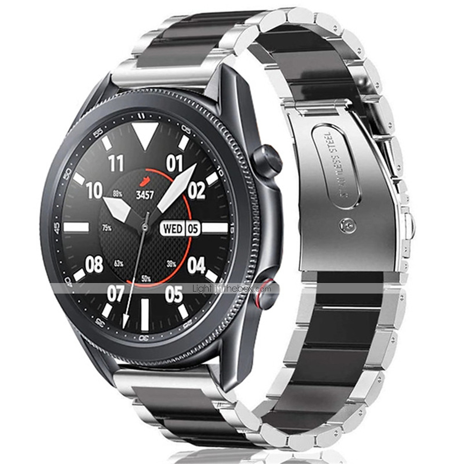 Cinturino per orologio  per Samsung Watch 3 45mm, Galaxy Wacth 46mm, Gear S3 Classic / Frontier, Gear 2 Neo Live Acciaio inossidabile Sostituzione Cinghia 22mm Lavoro Chiusura classica Polsino del 2025 a $9.99 –P6