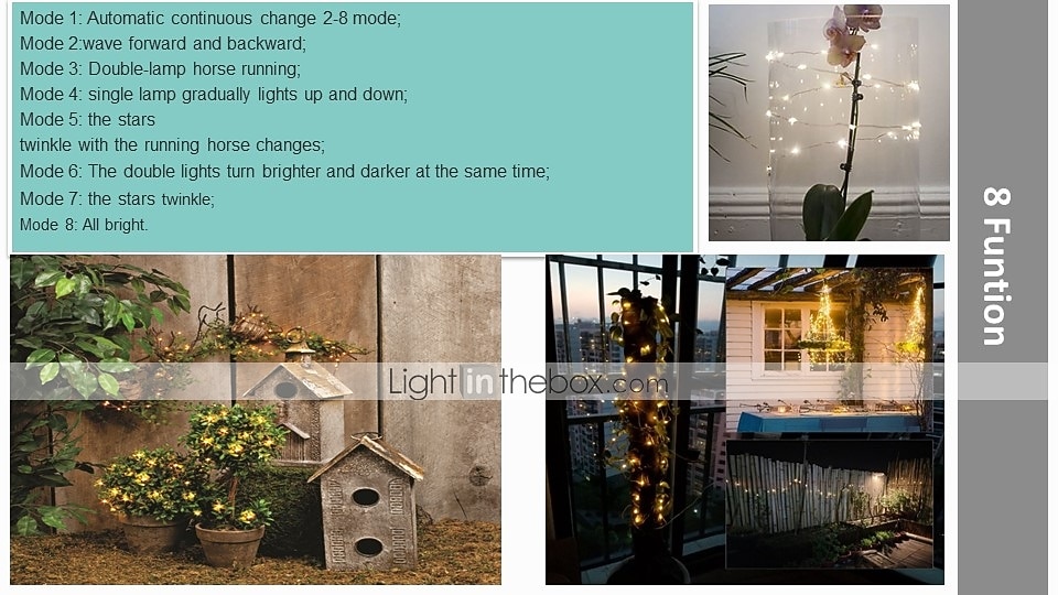 2026年 ツリーソーラー ストリングライト，24M 暖白 LEDs 屋外装飾＆お祝い用  コレクション – $29.99 –P5