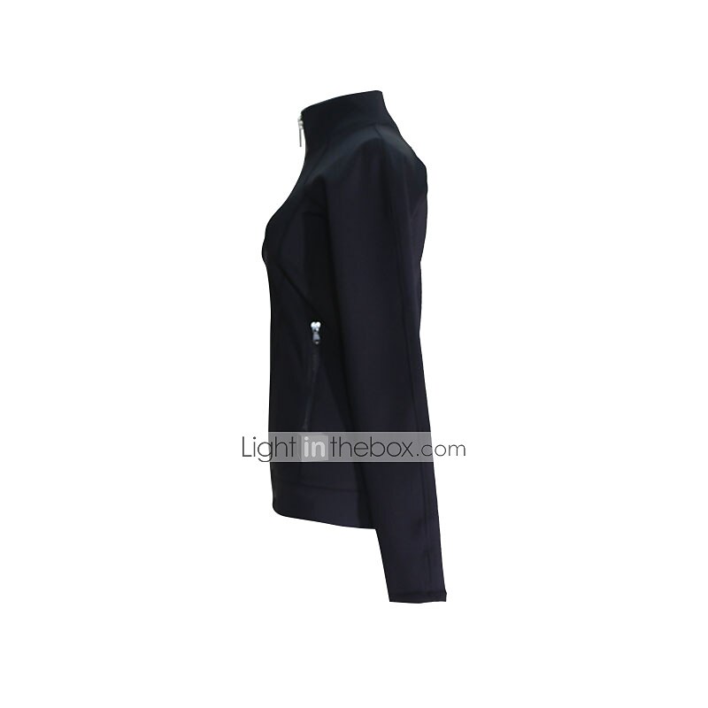 Figure Skating Fleece Jacket Women's Girls' Ice Skating Jacket Outfits Black Patchwork Stretchy Training Skating Wear Thermal Warm Handmade Long Sleeve Ice Skating Winter Sports Figure Skating 2025 - $75.99 –P4