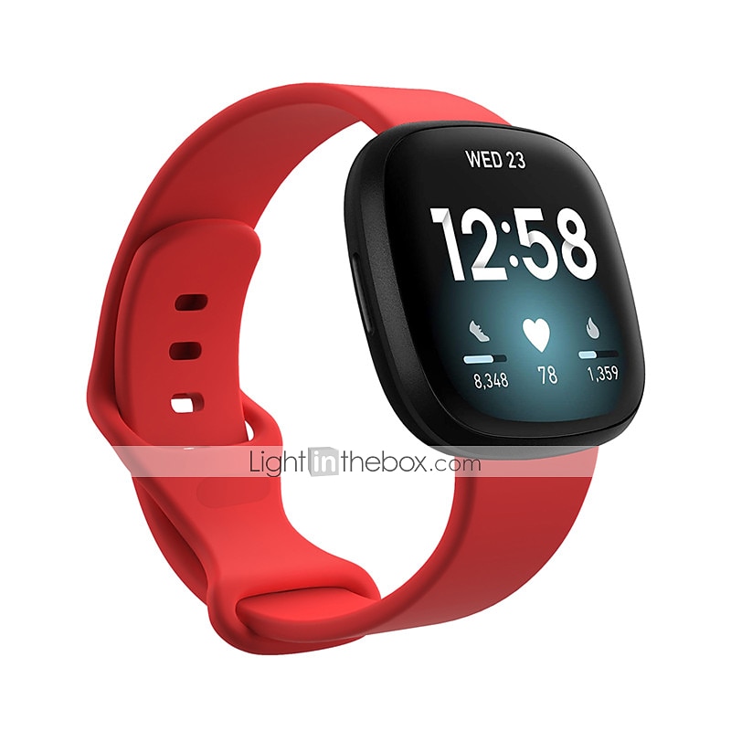 Klockarmband för Fitbit Versa 3 Sense Silikon Ersättning Rem Andningsfunktion Sportband Armband 2025 - $9.99 –P13