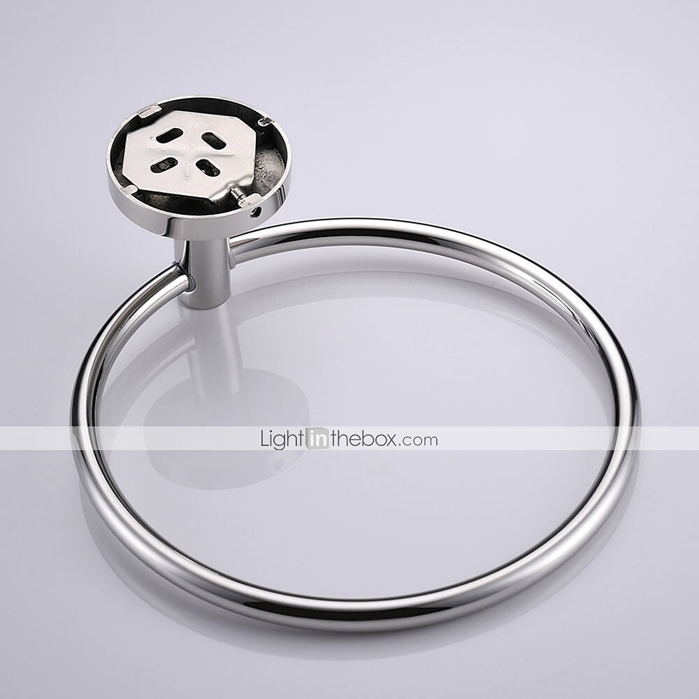 badkamer hardware accessoire handdoek ring/toiletrolhouder/mantel haak/zeepschaal en handdoek houder roestvrij staal wandmontage zilver 2025 - $33.99 –P13