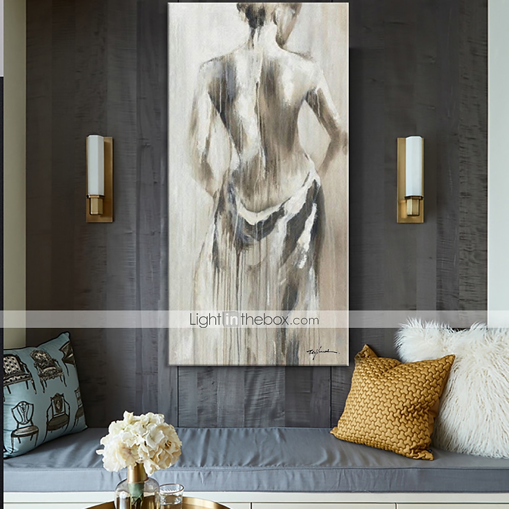 Oil Painting Hand Painted Vertical Abstract People Modern Rolled Canvas (No Frame) 2025 - $65.99 –P10