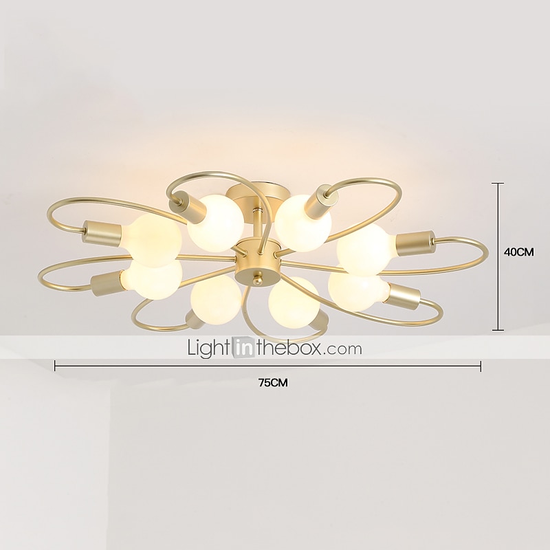 8 Köpfe LED Deckenleuchte nordischen Stil Gold Cluster Design Unterputz Lichter Metall Sputnik linear Mini lackiert Oberflächen moderne 110-120V 220-240V 2025 - $115.99 –P3