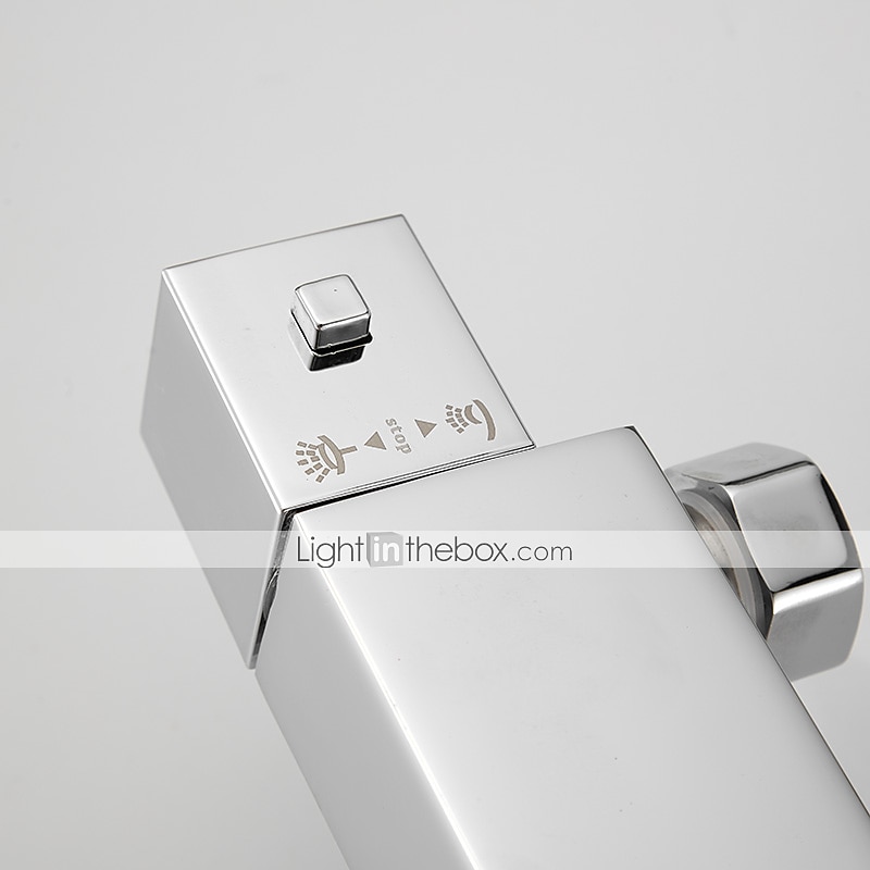 Shower Faucet,Rainfall Shower Head System / Thermostatic Mixer valve Set - Handshower Included pullout Rainfall Shower Contemporary Electroplated Mount Outside Ceramic Valve Bath Shower Mixer Taps 2025 - $307.79 –P18