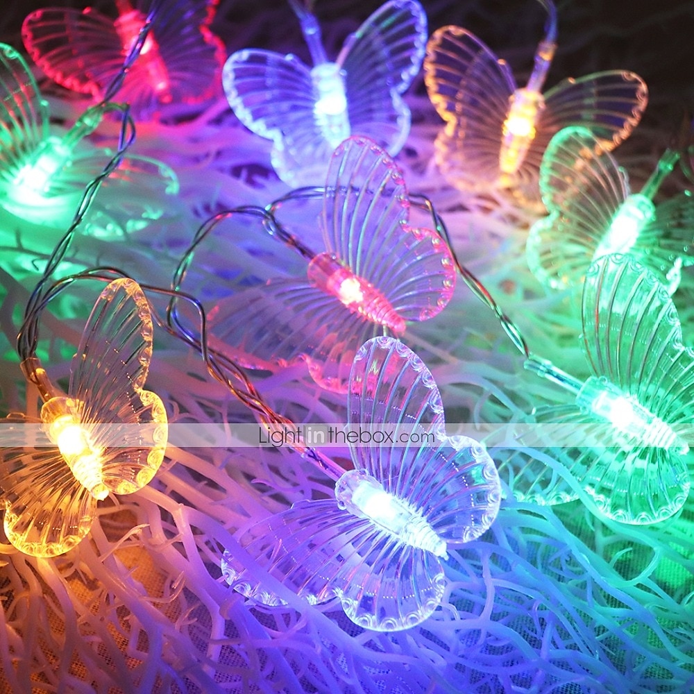 3m 20leds fjärilsgirland fairy lights, batteridrivna 1,5m 10leds ljusslingor perfekta för jul, utomhusträdgård, bröllop, födelsedagar &amp; flickrumsinredning 2025 - $13.49 –P2