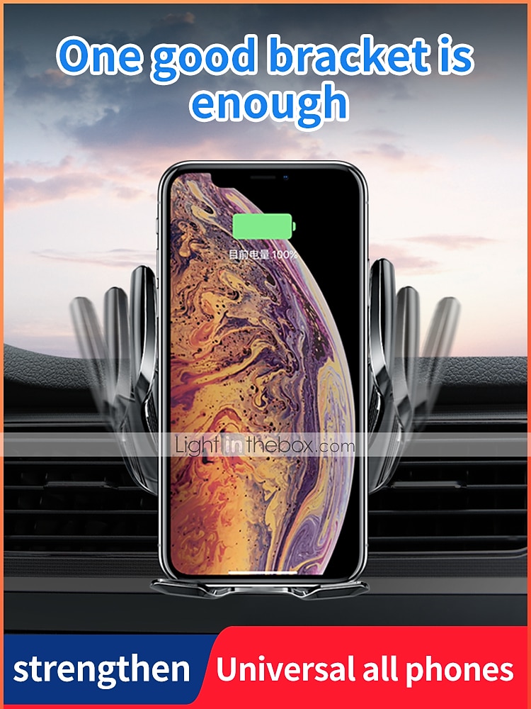 Q6 Wireless Car Charger Fast Charging Auto-Clamping Car Phone Holder Mount Car Air Vent Holder Compatible with iPhone 14/13/12/12ProMax/XS/XR/X/8/8 Samsung S22/S21 LG Huawei Google Pixel 2026 - $29.99 –P2