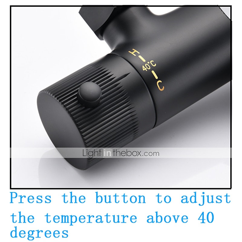 Free Standing Bathtub Faucet Thermostatic Black Painted Finishes Rotatable Shower Seat Waterfall and Spray Mode Bath Shower Mixer Taps with Hot and Cold Water 2025 - $323.99 –P7