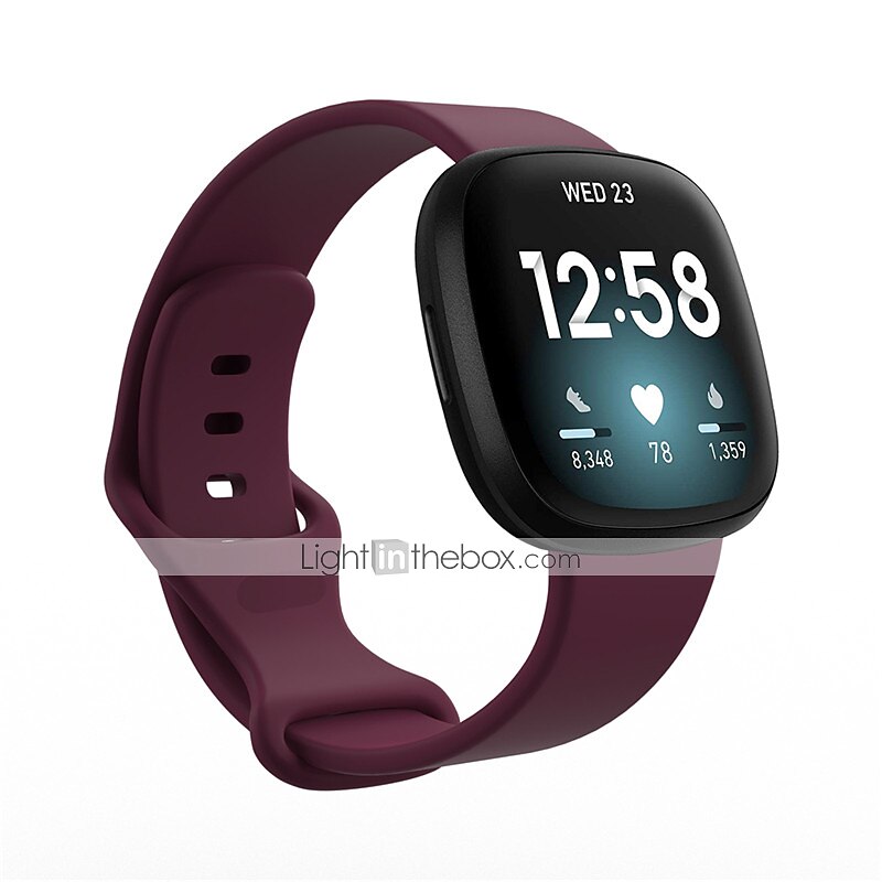 Klockarmband för Fitbit Versa 3 Sense Silikon Ersättning Rem Andningsfunktion Sportband Armband 2025 - $9.99 –P16