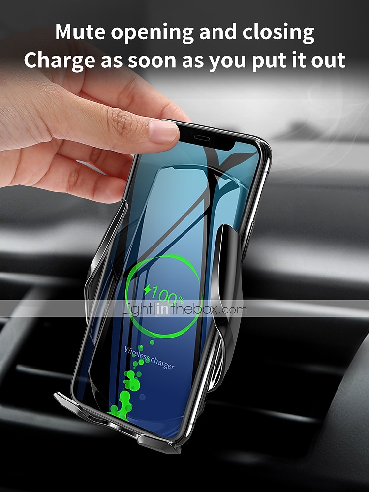 Q6 Wireless Car Charger Fast Charging Auto-Clamping Car Phone Holder Mount Car Air Vent Holder Compatible with iPhone 14/13/12/12ProMax/XS/XR/X/8/8 Samsung S22/S21 LG Huawei Google Pixel 2026 - $29.99 –P4