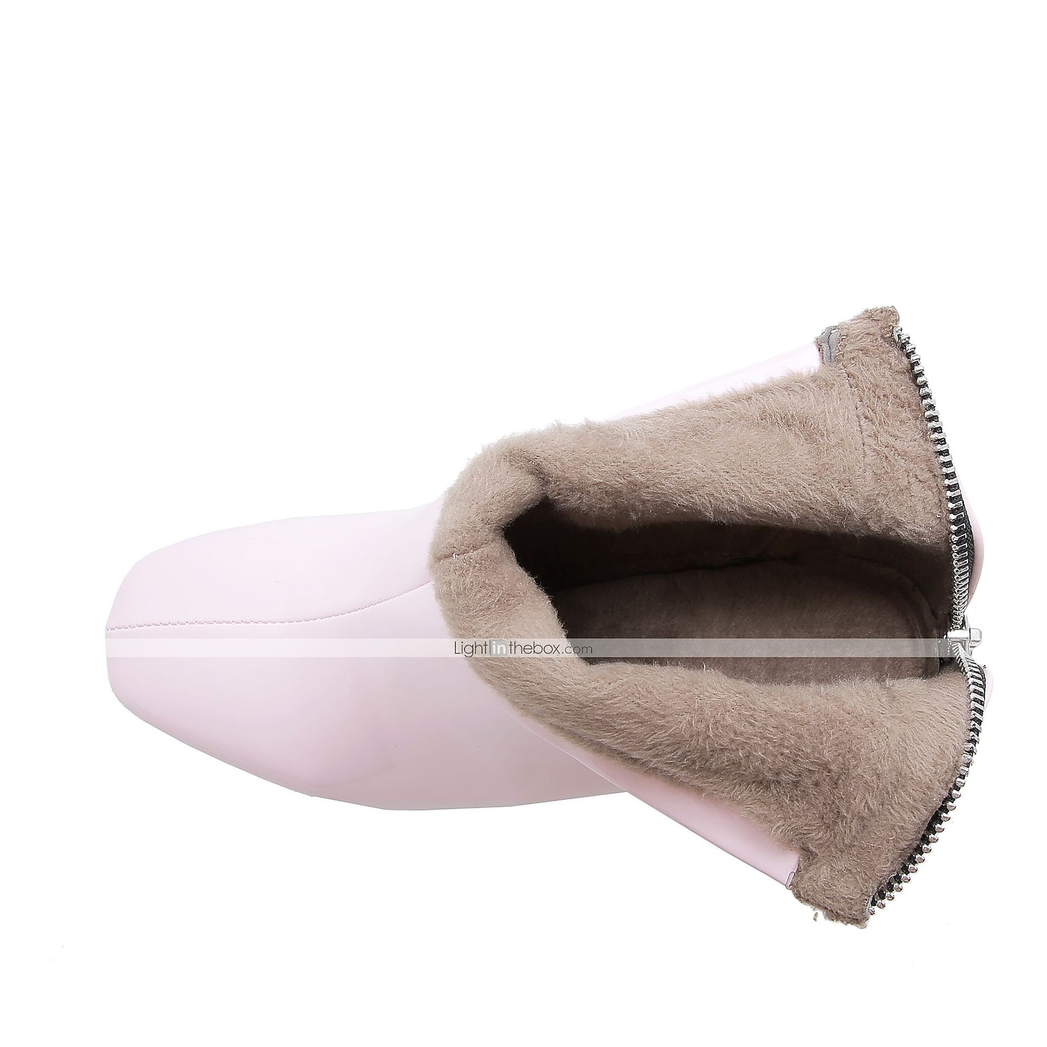 Botas femininas de couro envernizado amarelo com salto grosso e forro de lã, botas curtas da moda brilhantes para uso casual, festas e saídas à noite de 2025 por $46.99 –P9