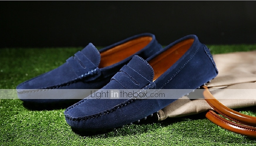Blauwe suède loafers voor heren – stijlvolle instappers voor casual en formele gelegenheden 2026 - $46.99 –P7