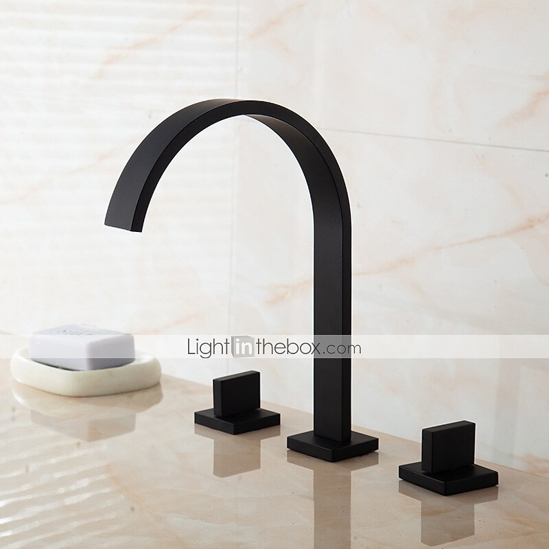Two Handles Three Holes Bathtub Faucet - Contemporary Chrome Roman Tub Ceramic Valve Bath Shower Mixer Taps 2026 - E£10477.01 –P1